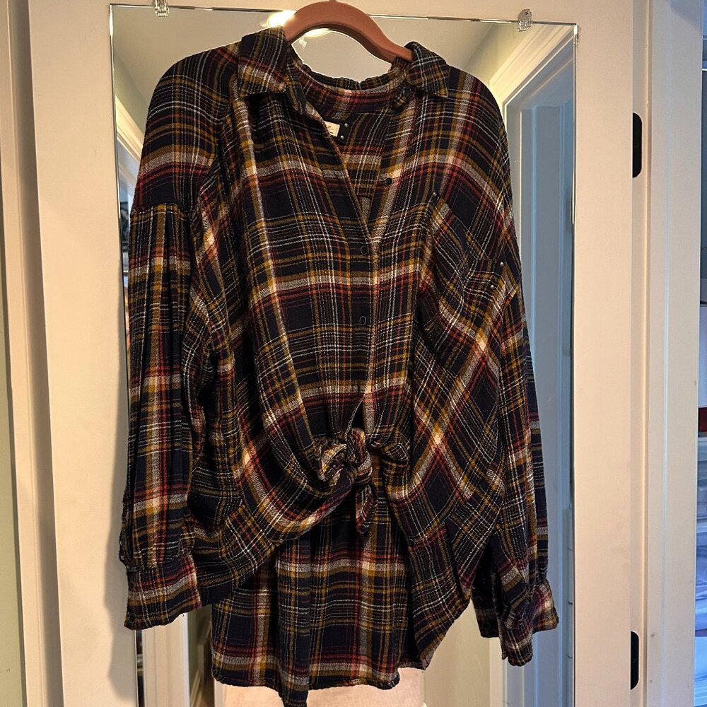 We The Free plaid women's shirt